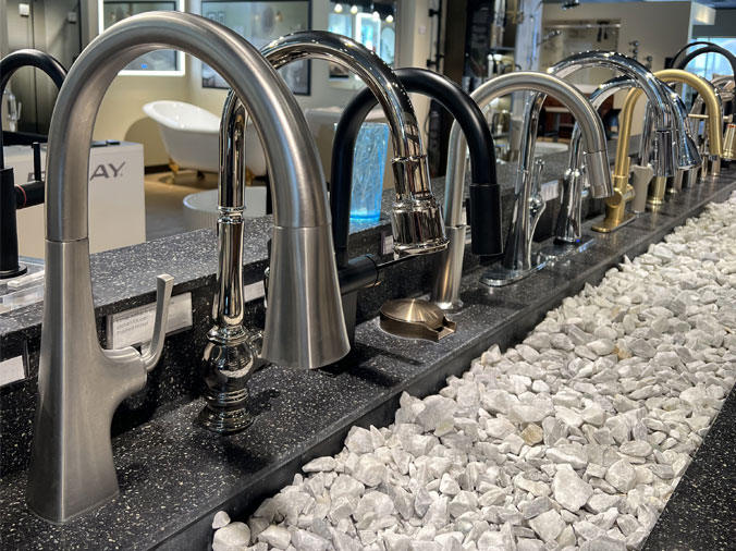 McDonald Plumning Supply showroom interior kitchen faucets